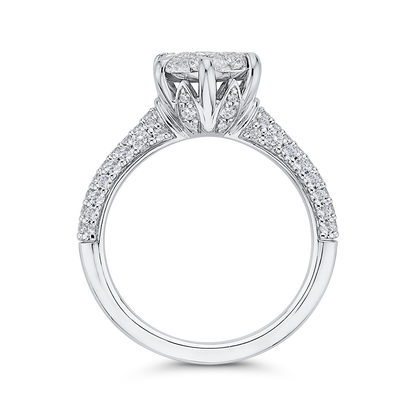 Round Diamond Engagement Ring with Six-Prong Head in 14K White Gold