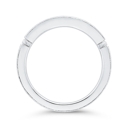 Round Diamond Wedding Band in 14K White Gold