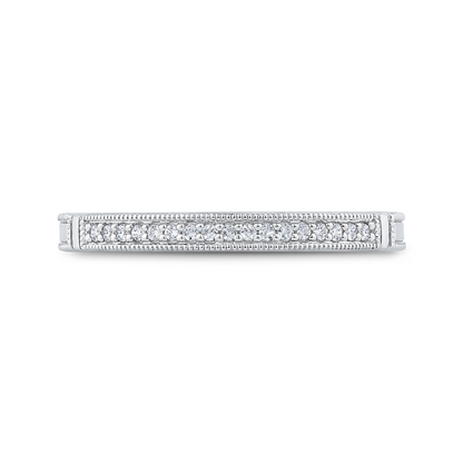 Round Diamond Wedding Band in 14K White Gold
