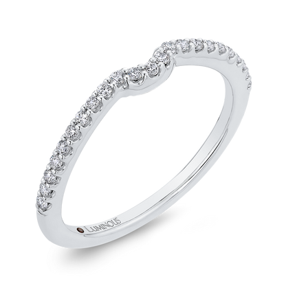 Round Diamond Half-Eternity Wedding Band in 14K White Gold