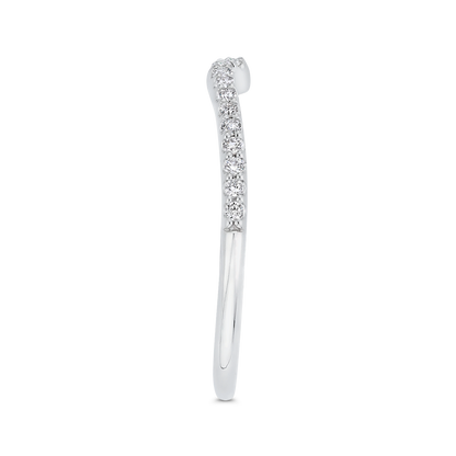 Round Diamond Half-Eternity Wedding Band in 14K White Gold