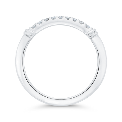 Round Diamond Wedding Band in 14K White Gold