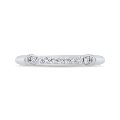 Round Diamond Wedding Band in 14K White Gold