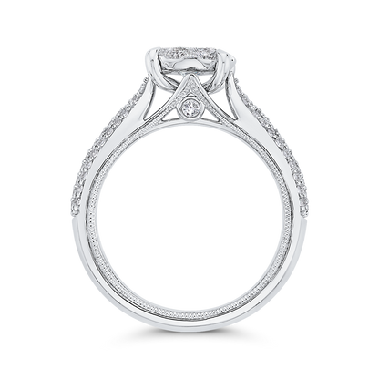 Diamond Engagement Ring in 14K White Gold