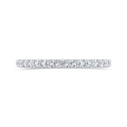 Half-Eternity Round Diamond Wedding Band in 14K White Gold