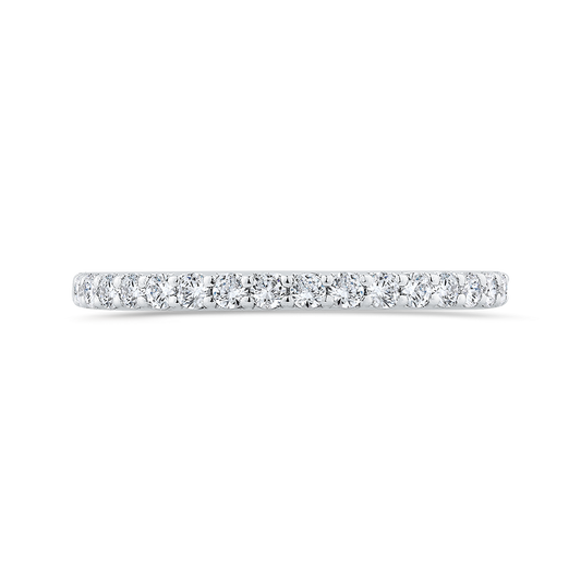 Half-Eternity Round Diamond Wedding Band in 14K White Gold