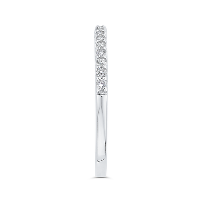 Half-Eternity Round Diamond Wedding Band in 14K White Gold