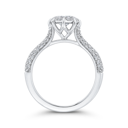 Diamond Engagement Ring in 14K White Gold