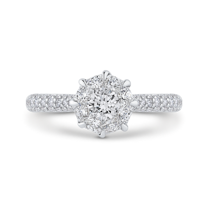 Diamond Engagement Ring in 14K White Gold