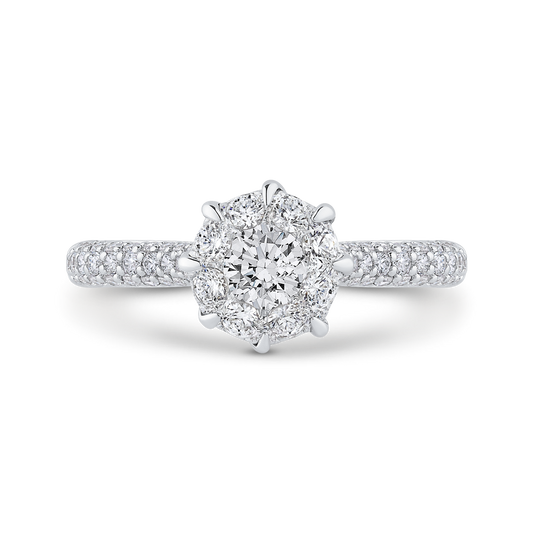 Diamond Engagement Ring in 14K White Gold