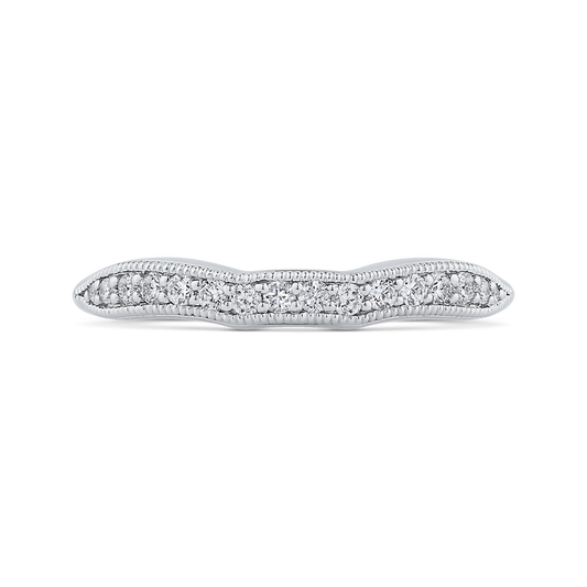 Round Diamond Wedding Band in 14K White Gold