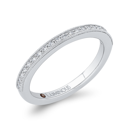 Diamond Half-Eternity Wedding Band in 14K White Gold