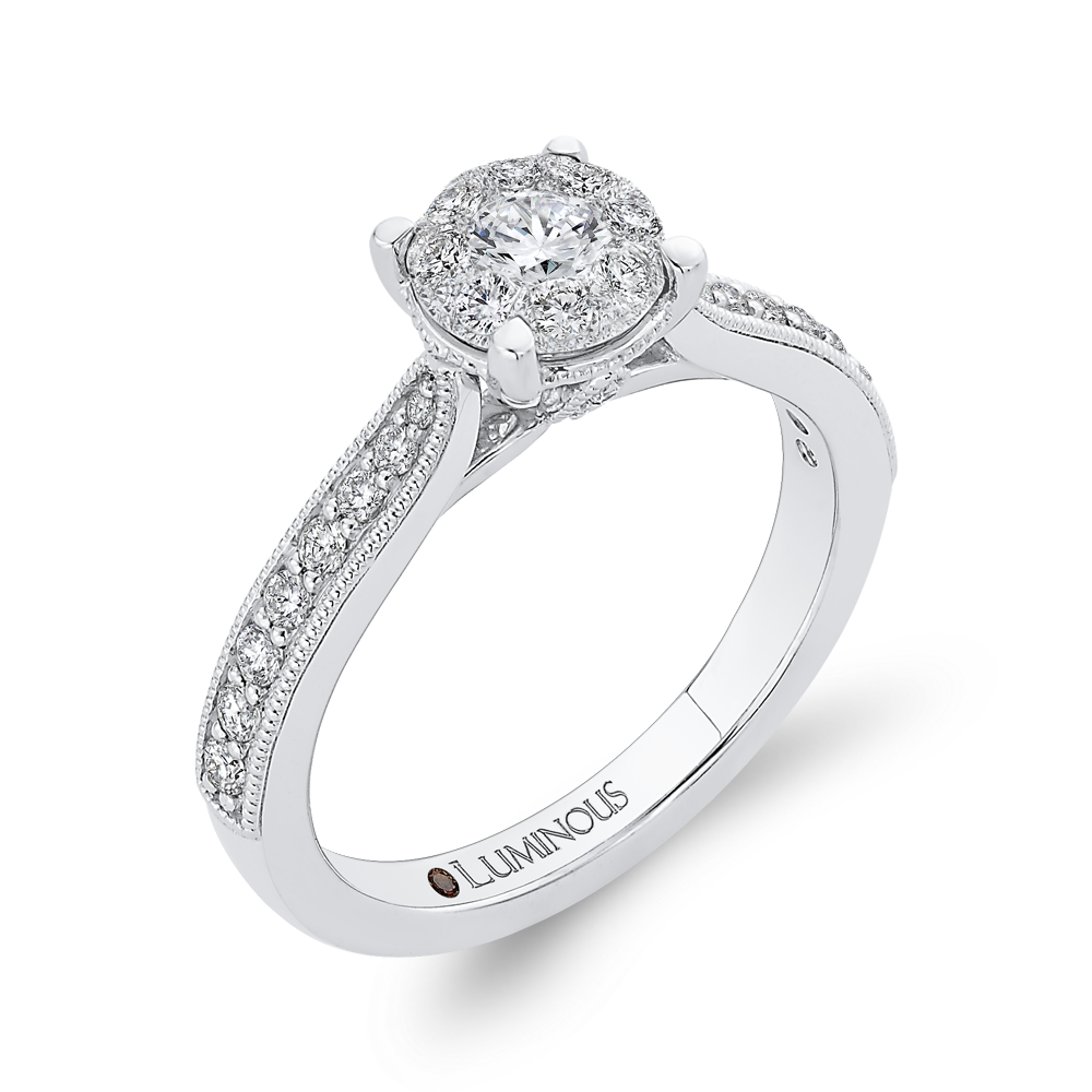 Diamond Engagement Ring in 14K White Gold