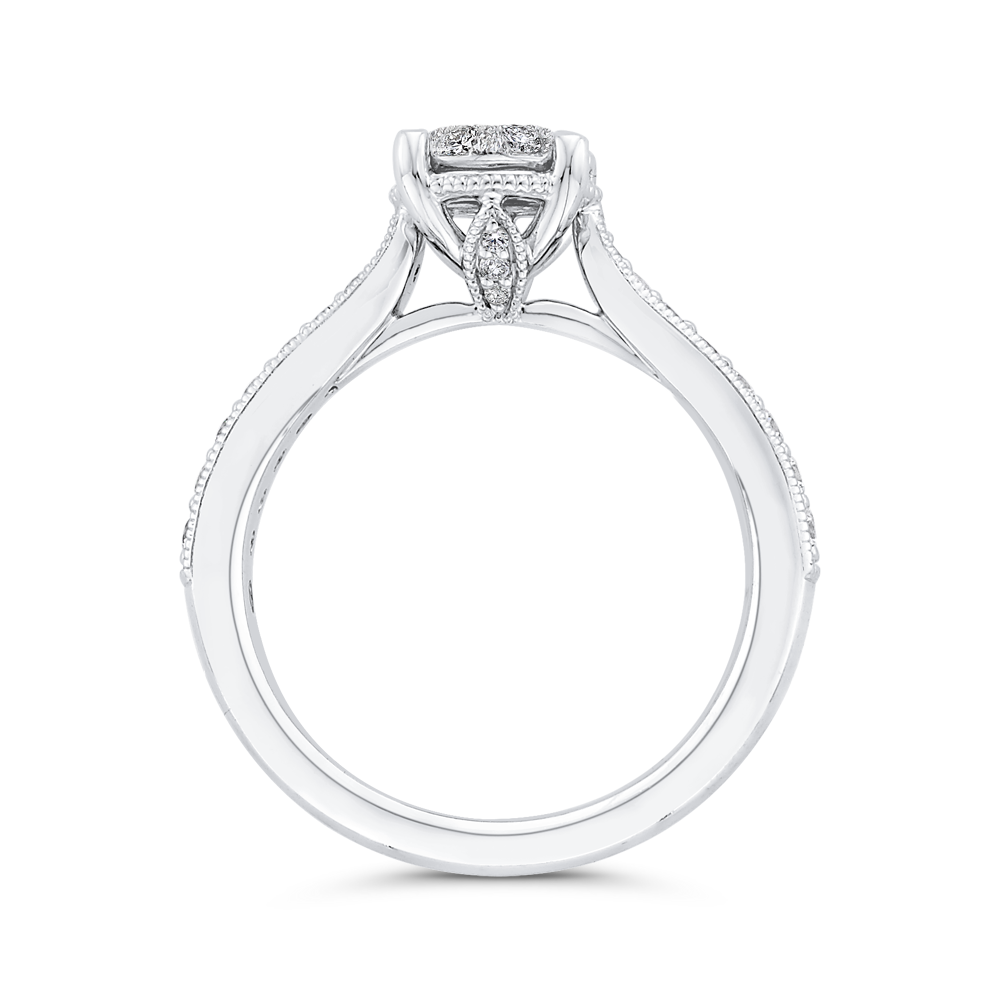 Diamond Engagement Ring in 14K White Gold