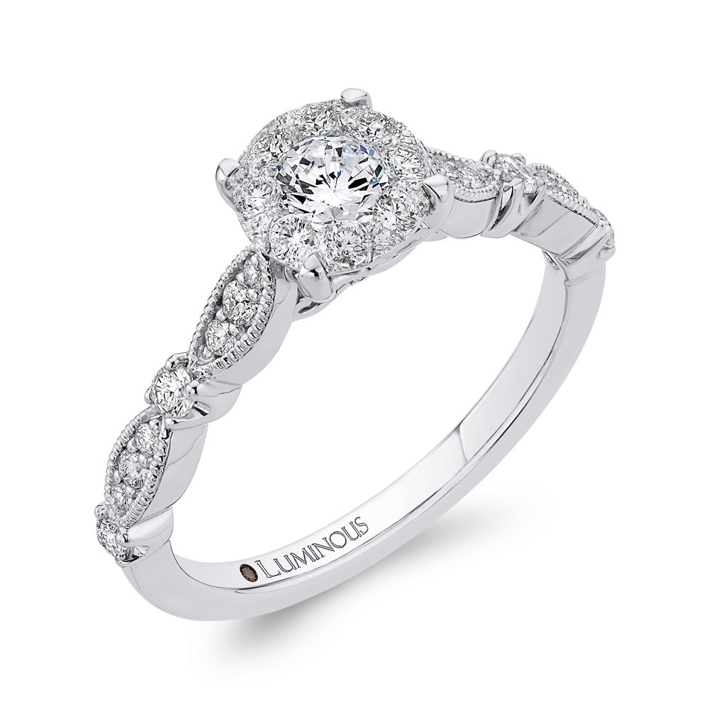 Diamond Engagement Ring in 14K White Gold