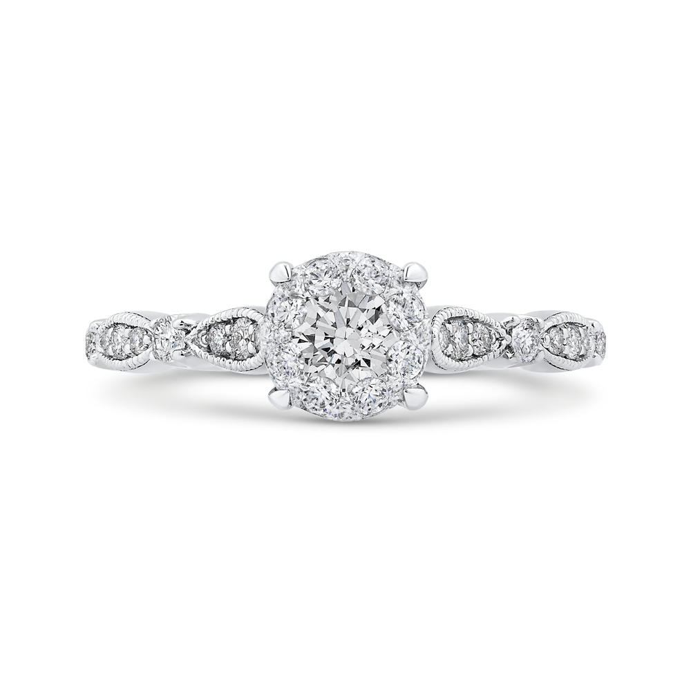 Diamond Engagement Ring in 14K White Gold