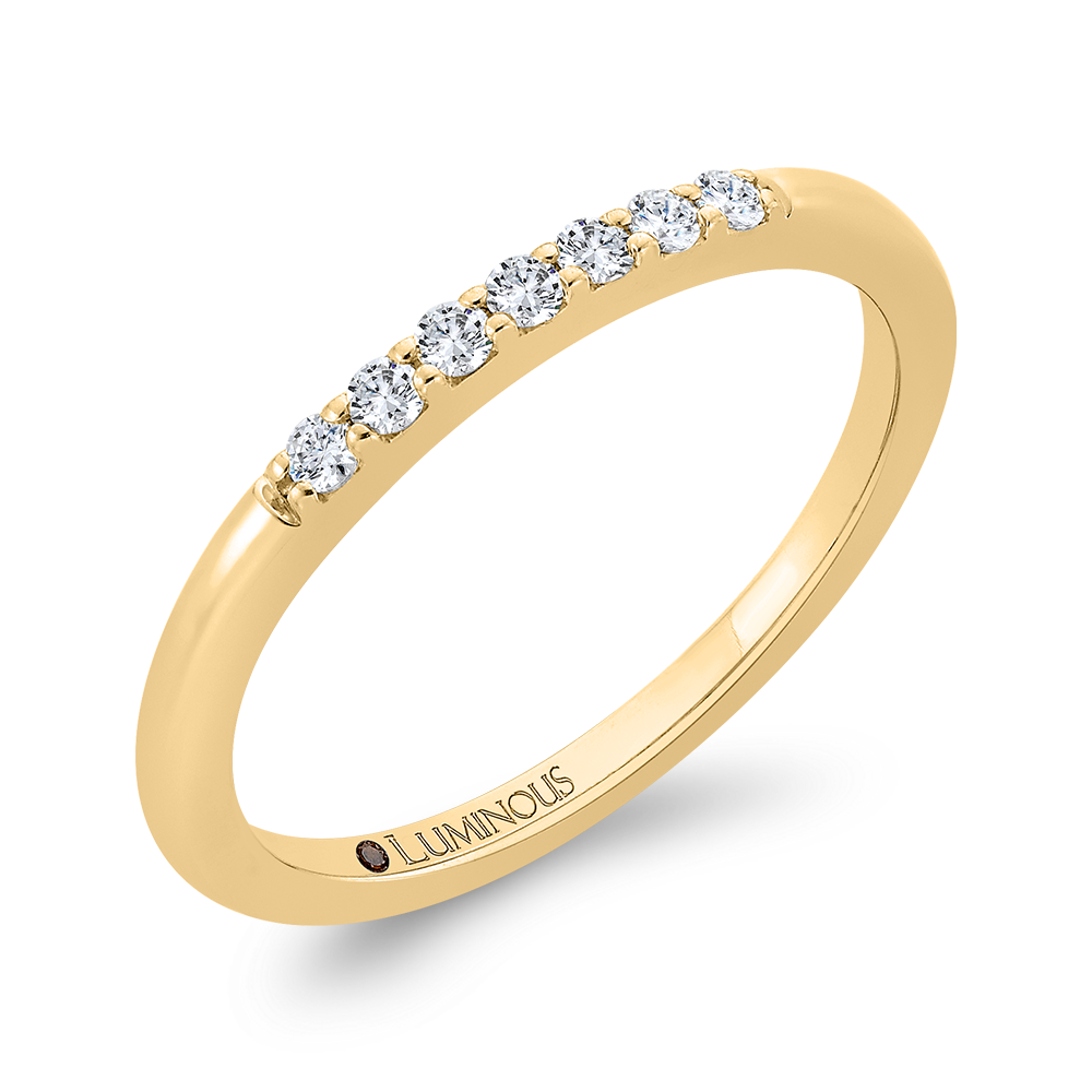 Round Diamond Wedding Band in 14K Yellow Gold