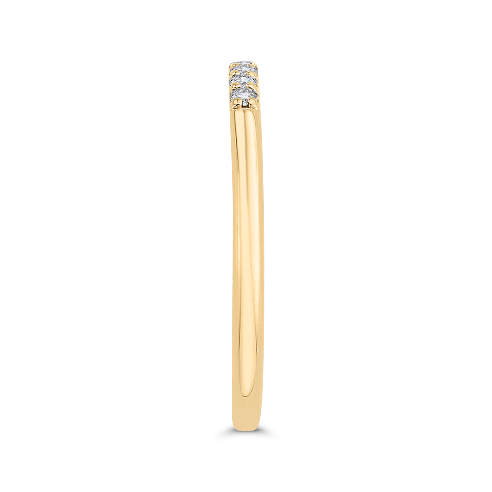 Round Diamond Wedding Band in 14K Yellow Gold