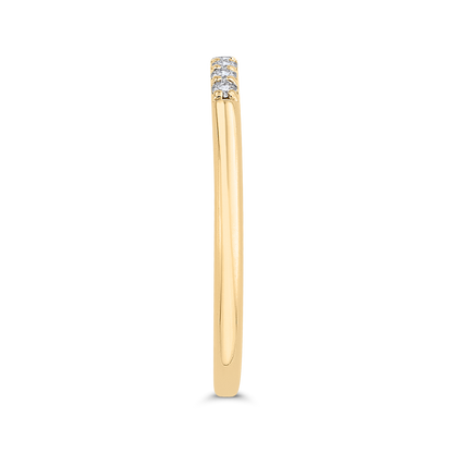 Round Diamond Wedding Band in 14K Yellow Gold