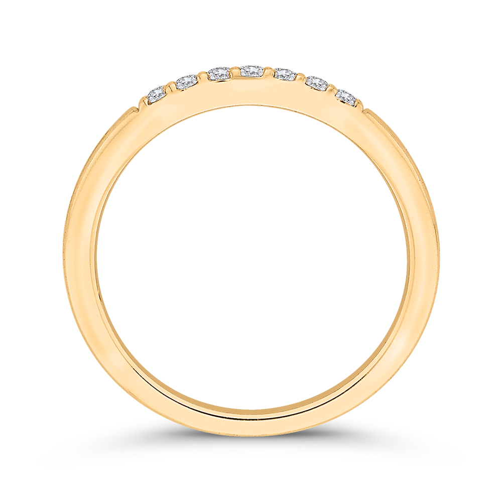 Round Diamond Wedding Band in 14K Yellow Gold