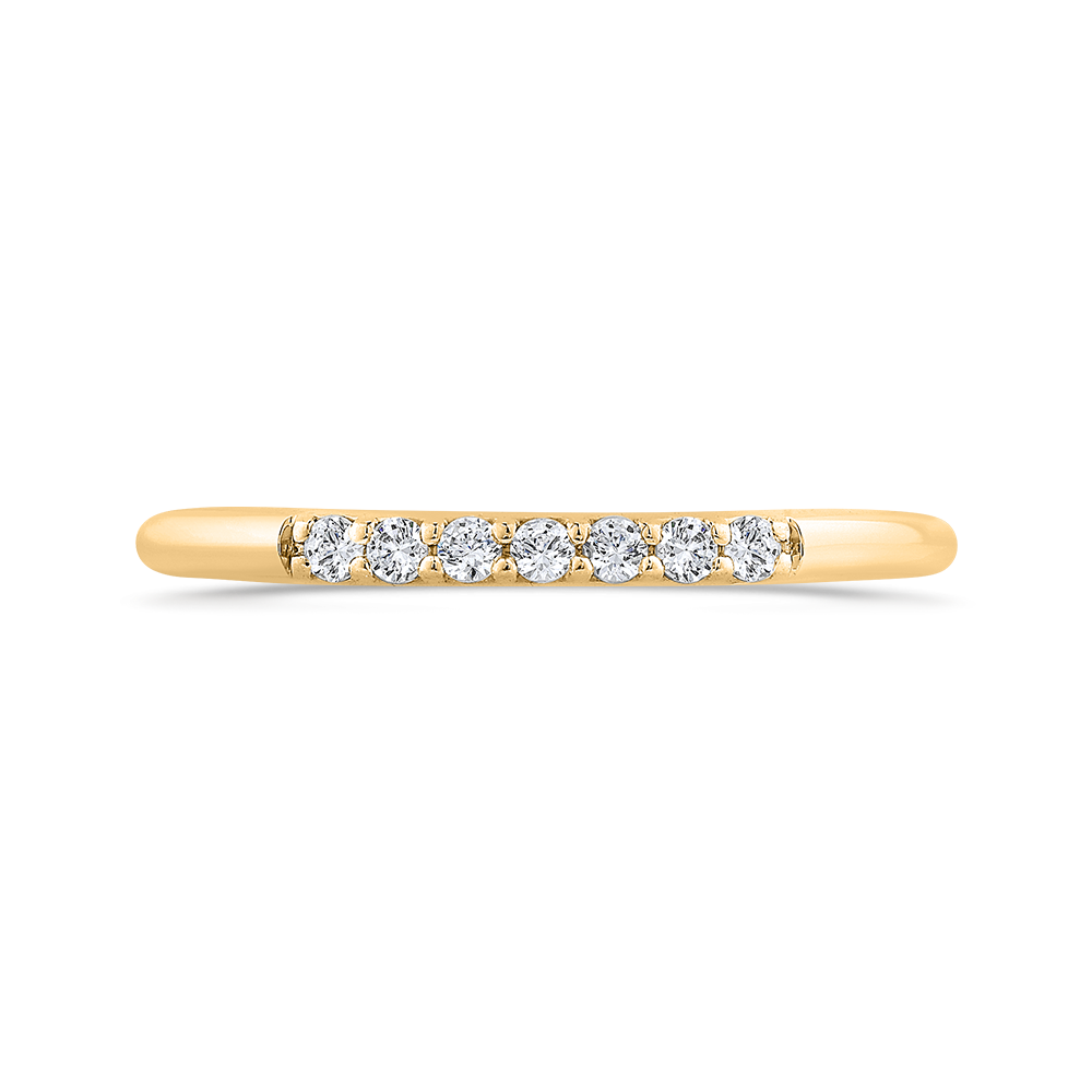 Round Diamond Wedding Band in 14K Yellow Gold