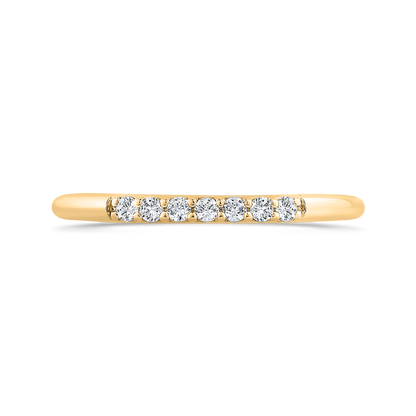 Round Diamond Wedding Band in 14K Yellow Gold