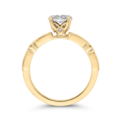 Diamond Engagement Ring in 14K Two Tone Gold