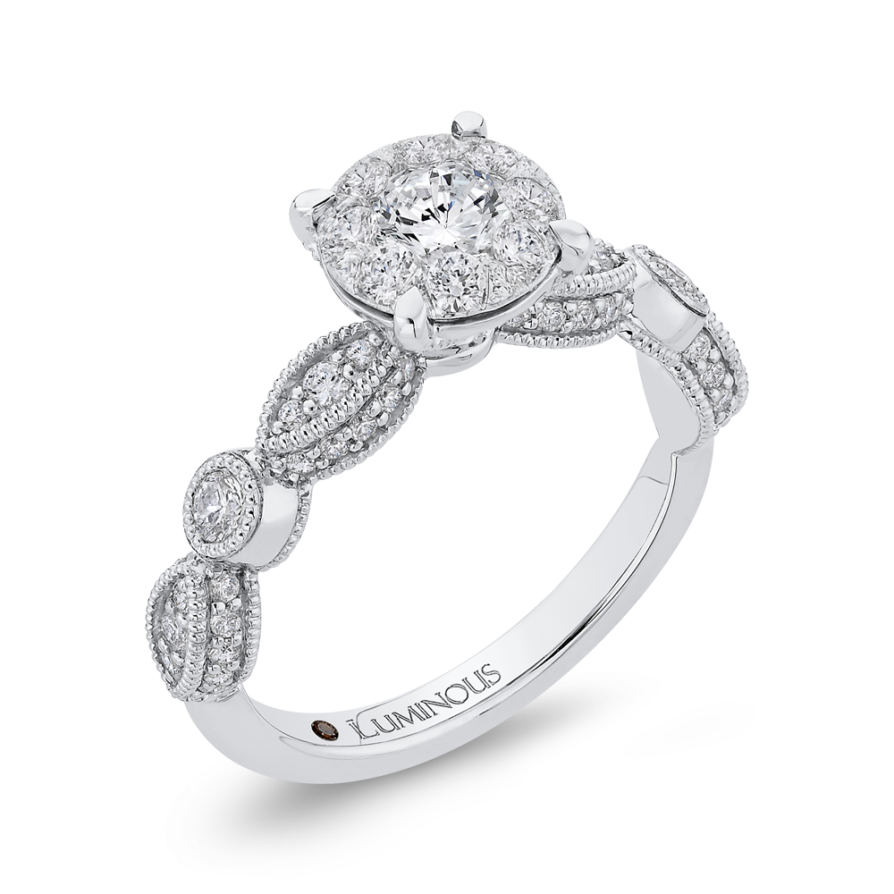 Diamond Engagement Ring in 14K White Gold