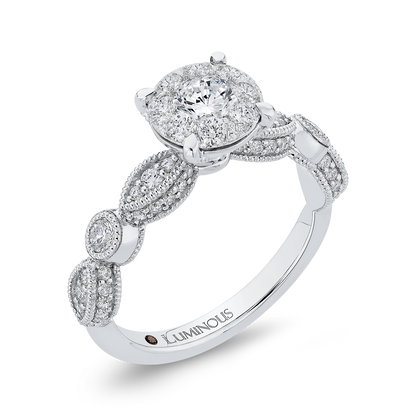 Diamond Engagement Ring in 14K White Gold