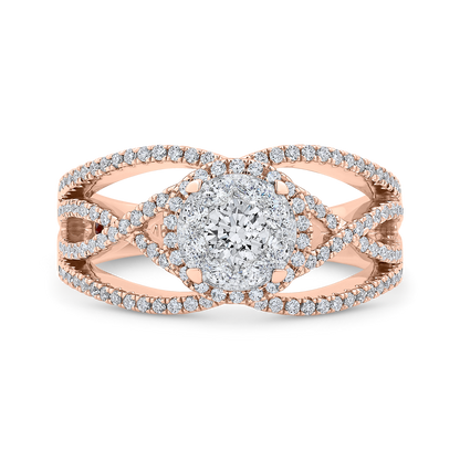 Diamond Fashion Ring in 14K Two Tone Gold