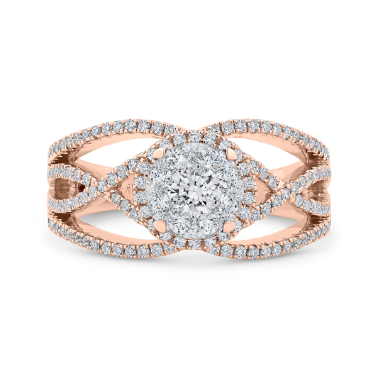 Diamond Fashion Ring in 14K Two Tone Gold