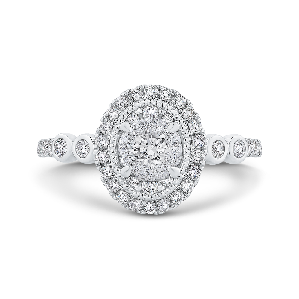 Round Diamond Engagement Ring in 14K White Gold