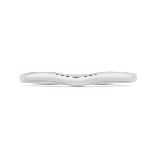 Plain Wedding Band in 14K White Gold
