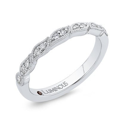 Round Diamond Wedding Band in 14K White Gold