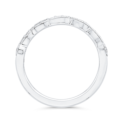 Round Diamond Wedding Band in 14K White Gold