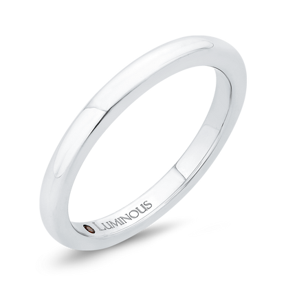 Plain Wedding Band in 14K White Gold