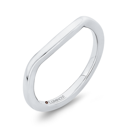 Plain Wedding Band in 14K White Gold