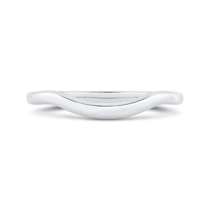 Plain Wedding Band in 14K White Gold
