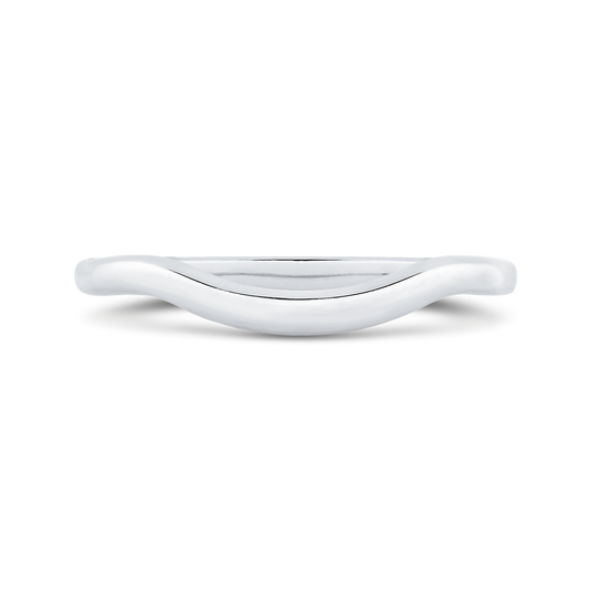 Plain Wedding Band in 14K White Gold