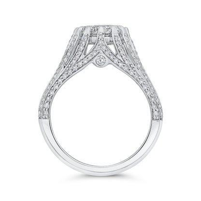 Split Shank Diamond Engagement Ring in 14K White Gold