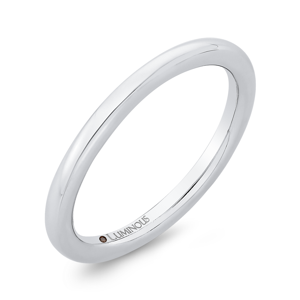 Plain Wedding Band in 14K White Gold