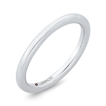 Plain Wedding Band in 14K White Gold