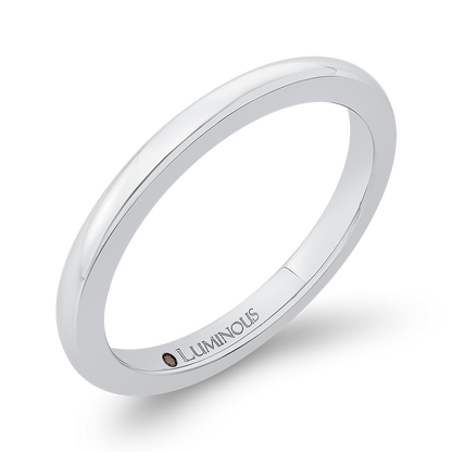 Plain Wedding Band in 14K White Gold