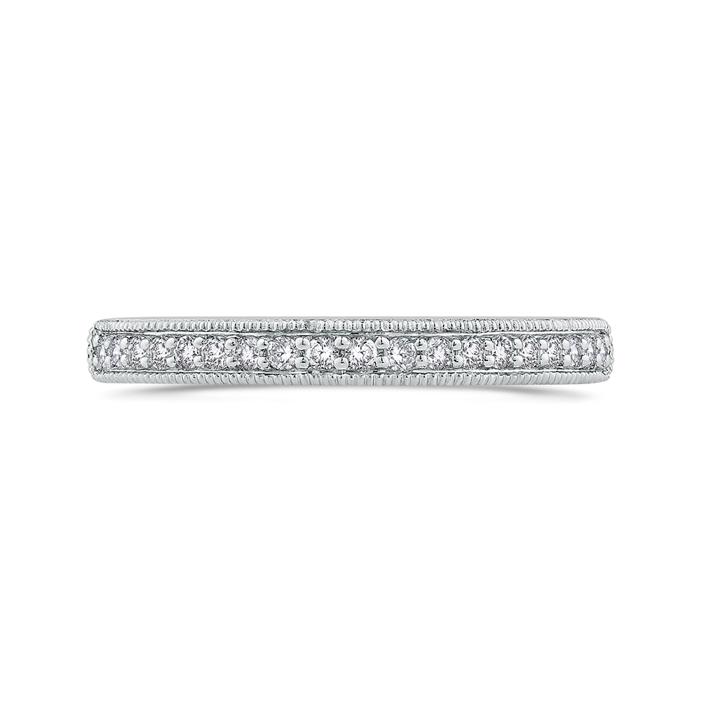 Diamond Half-Eternity Wedding Band in 14K White Gold