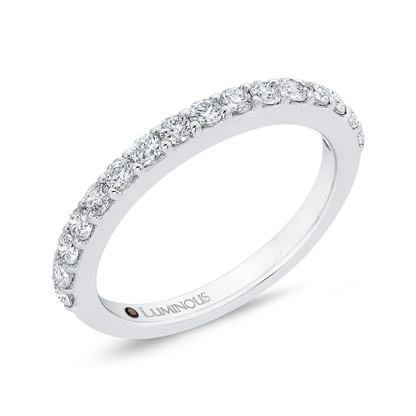 Diamond Half-Eternity Wedding Band in 14K White Gold