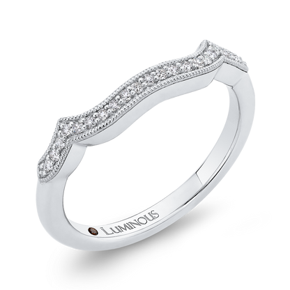 Round Diamond Wedding Band in 14K White Gold