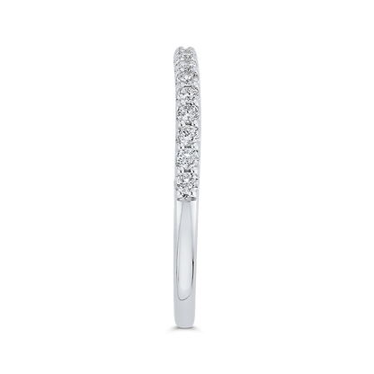 Diamond Half-Eternity Wedding Band in 14K White Gold