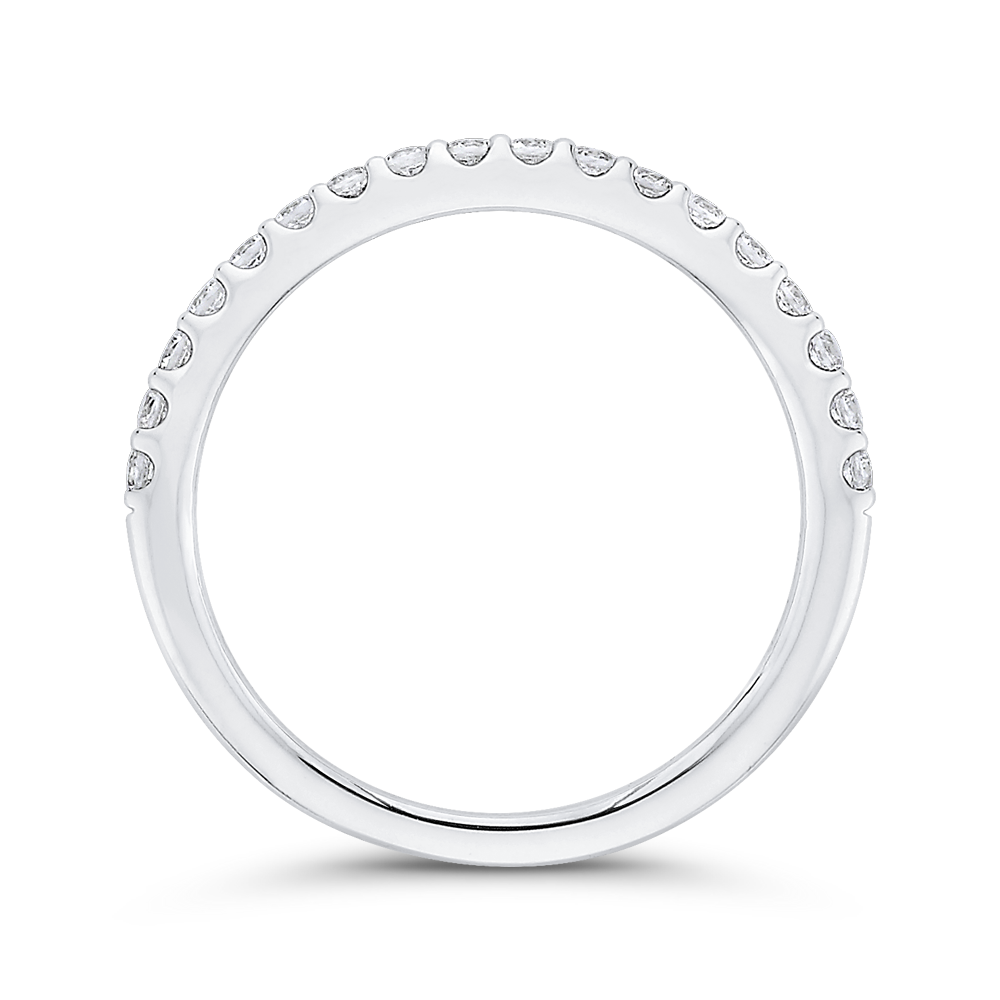 Diamond Half-Eternity Wedding Band in 14K White Gold