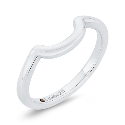 Plain Wedding Band in 14K White Gold