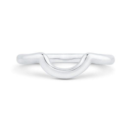 Plain Wedding Band in 14K White Gold